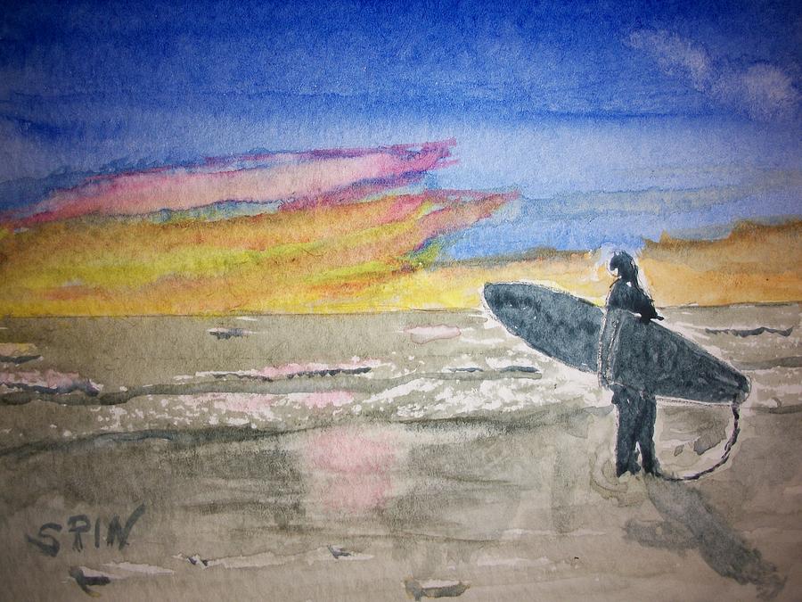 Beach Painting -  Good Morning Ocean by Spencer  Joyner