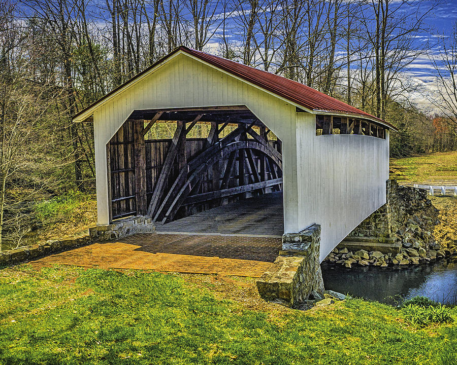  Henninger Farm Covered Bridge  Photograph by Nick Zelinsky Jr