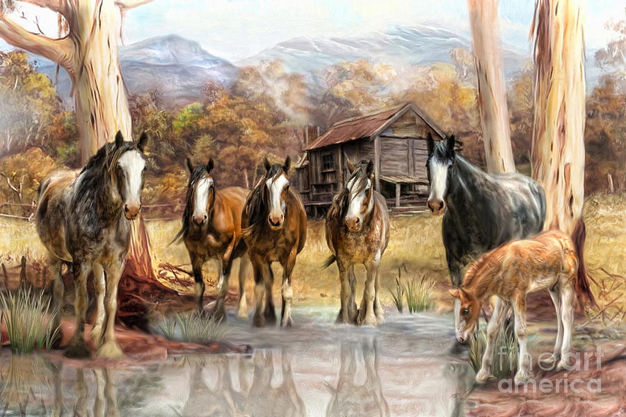 Mountain Digital Art -  High Country Hideaway by Trudi Simmonds