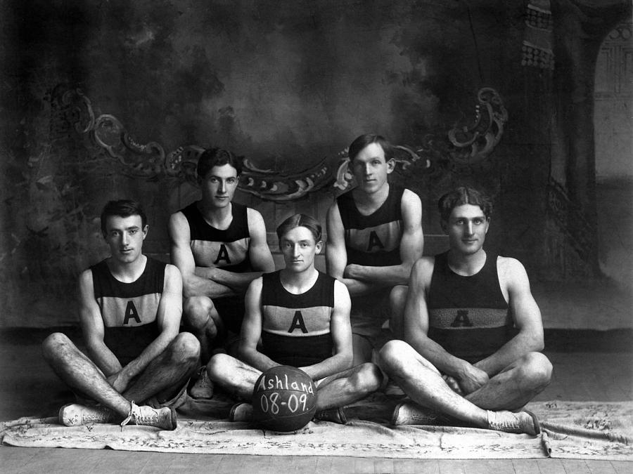 High School Basketball Team 1947 Black White Youth T-Shirt by Mark Goebel -  Fine Art America