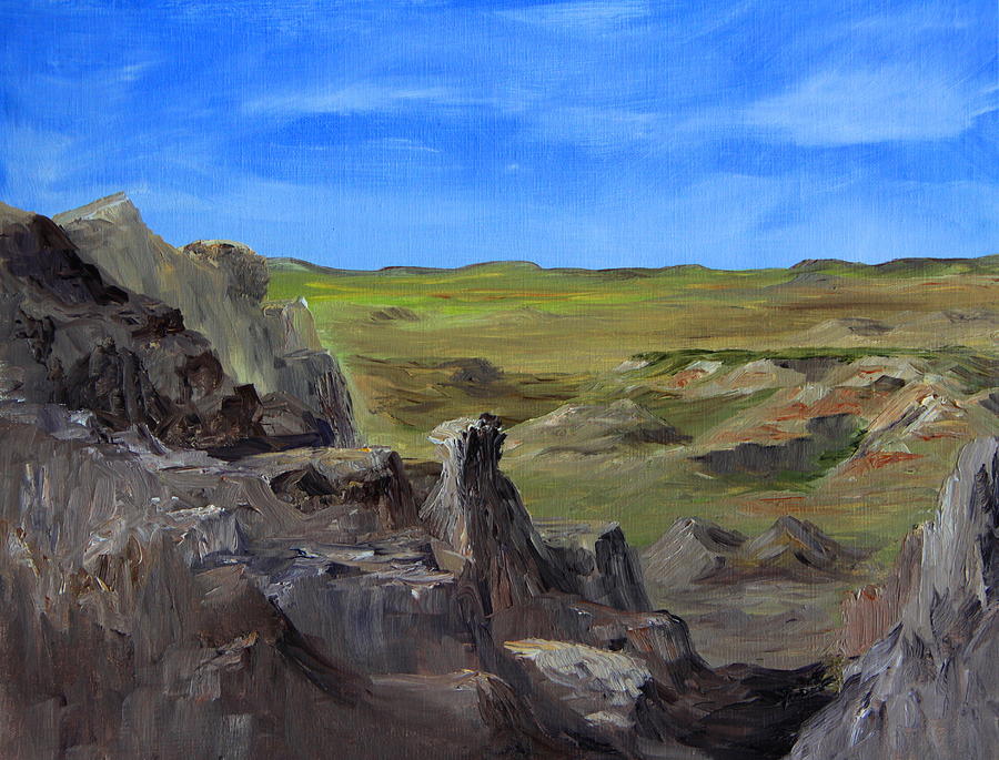  Hunters Overlook Badlands South Dakota Painting by Joi Electa