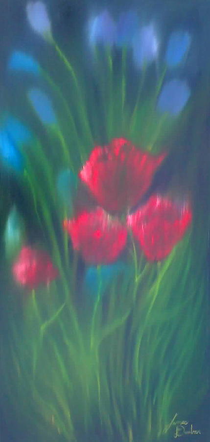  Impressionistic Red Poppies Painting by James Dunbar
