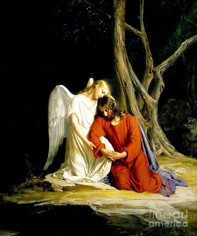  In Gethsemane Painting by MotionAge Designs
