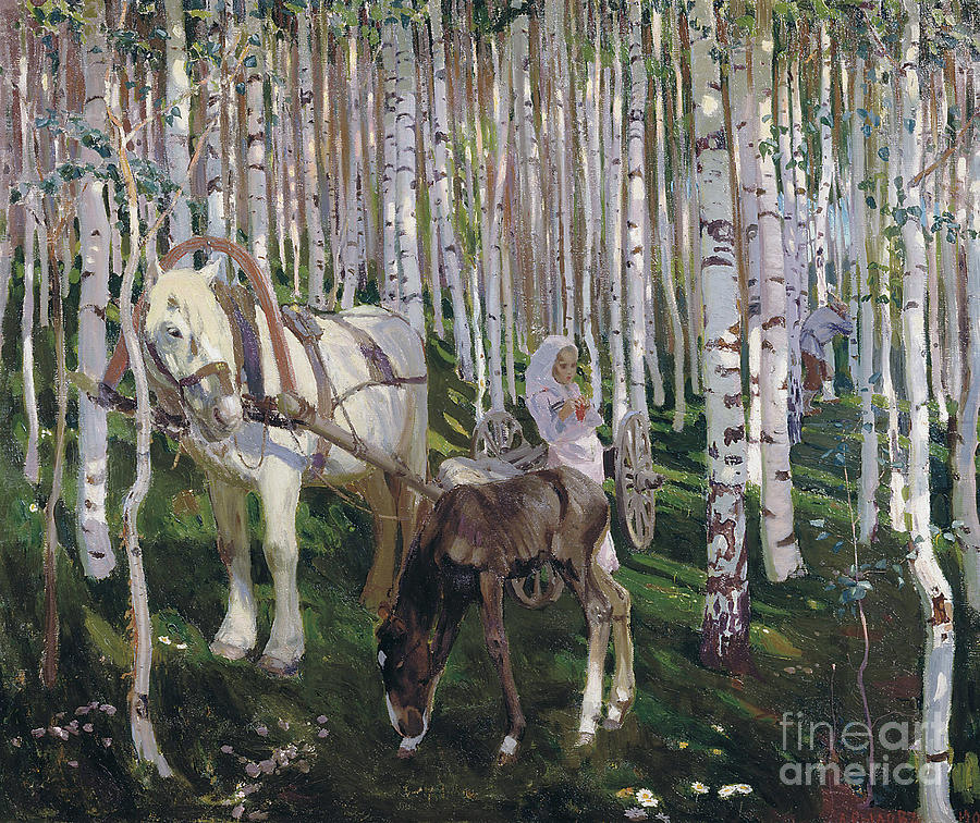 Horse Painting -  In the forest by MotionAge Designs