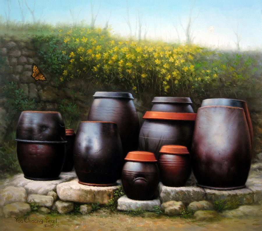  Jars of Korea Painting by Yoo Choong Yeul