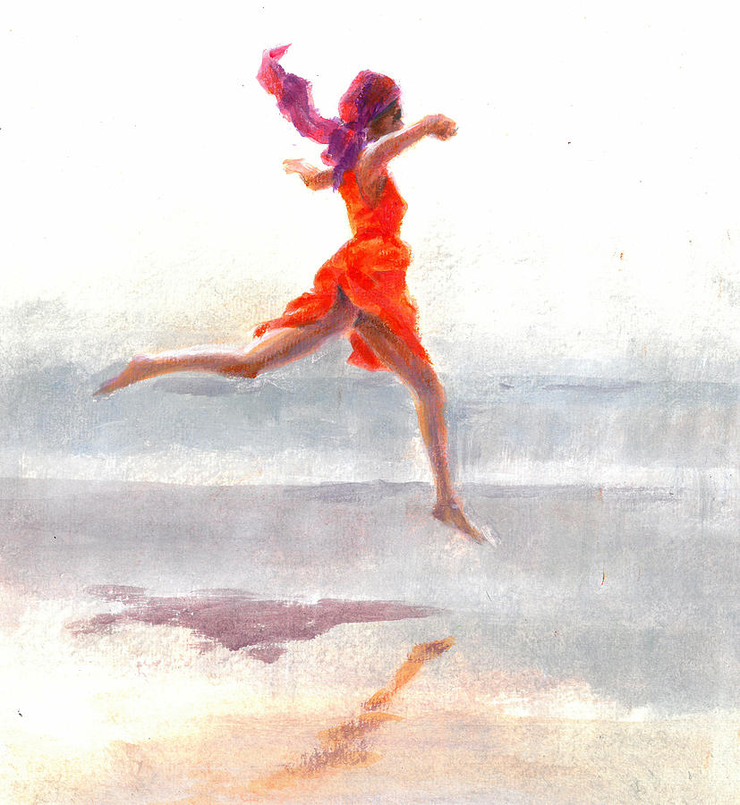 Beach Painting -  Juno on the Beach by Lincoln Seligman