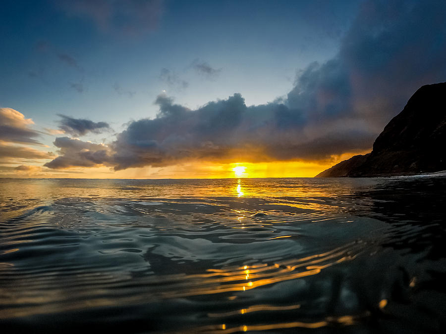 Kaena Point Sunset Photograph by Chris and Wally Rivera - Pixels