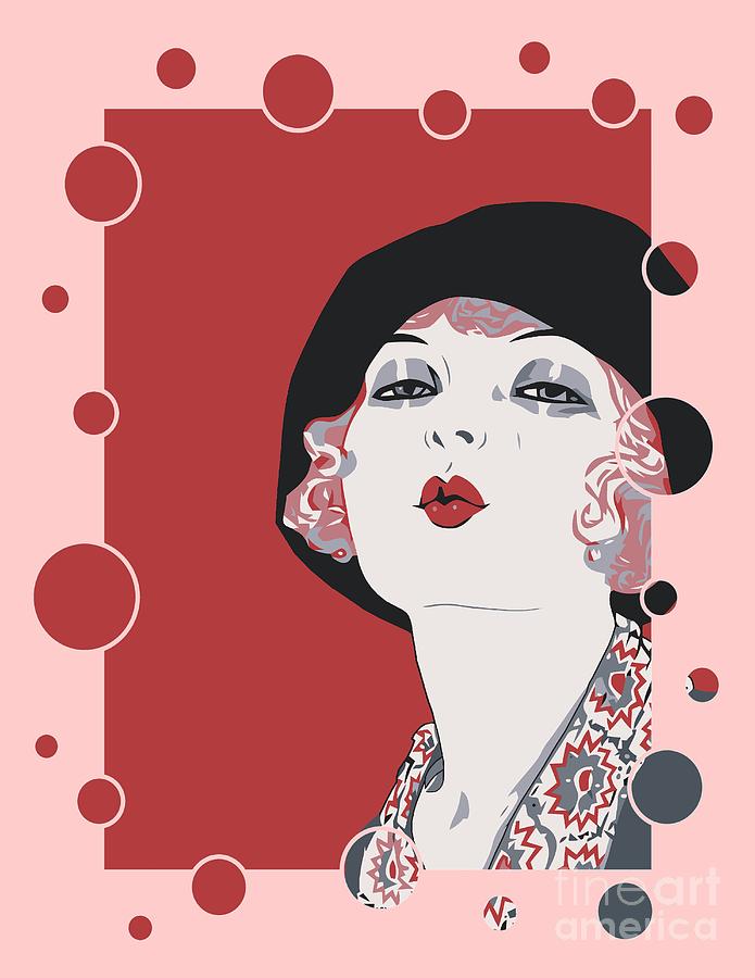  Kiss from a flapper girl Digital Art by Heidi De Leeuw