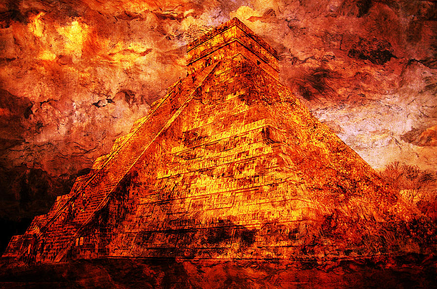  C H I C H E N  .  I T Z A .  Pyramid Digital Art by J U A N - O A X A C A