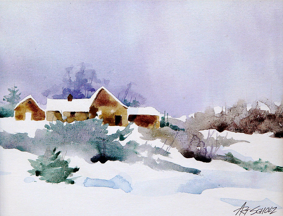 Snow Painting -  Lavender Breeze by Art Scholz