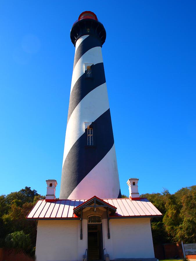 Boat Photograph -  Lighthouse Number Two by Judy  Waller