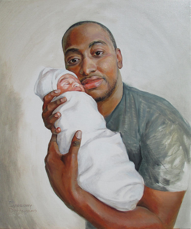 Portrait Painting -  little Brendon by Gregory Doroshenko