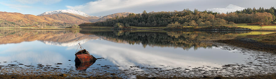  Loch Etive Panoramic Photograph by Grant Glendinning