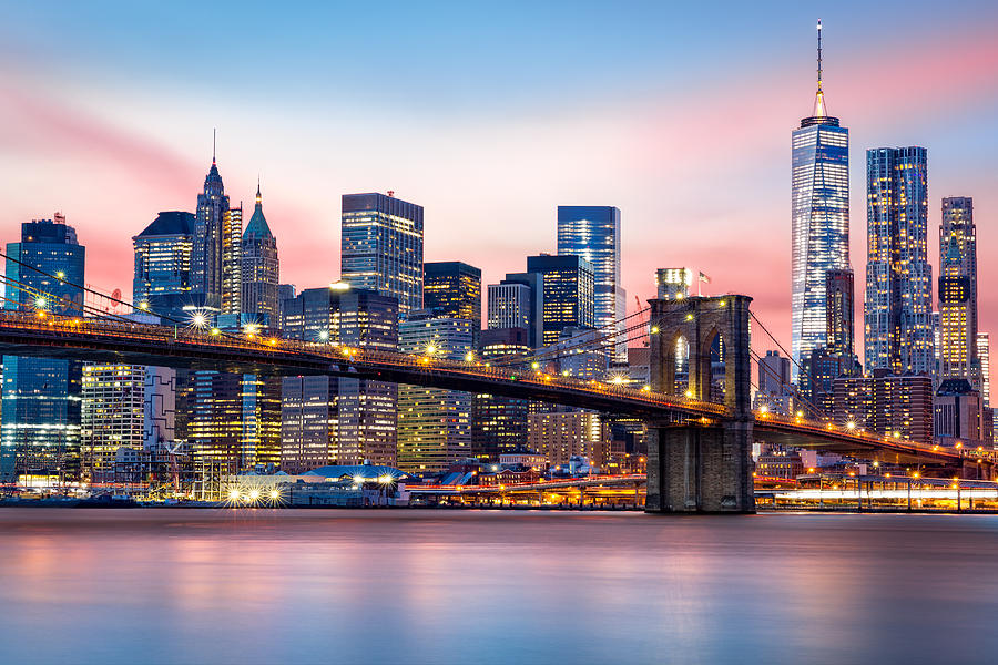  Lower Manhattan skyline Photograph by Mihai Andritoiu