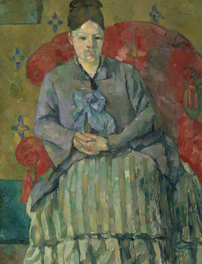  Madame Cezanne in a Red Armchair, from circa 1877 Painting by Paul Cezanne