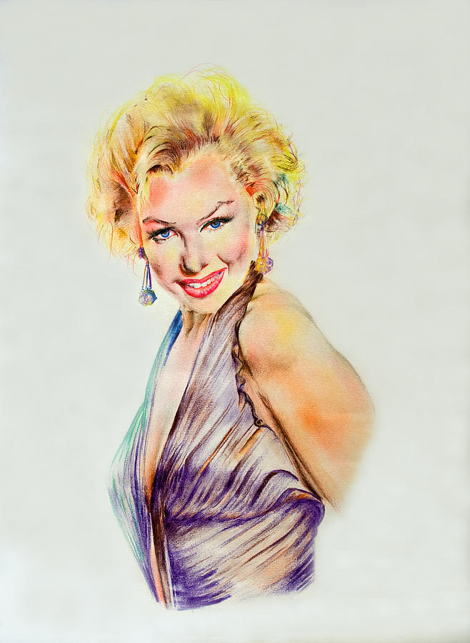  Marilyn Monroe Drawing by Michelangelo Rossi