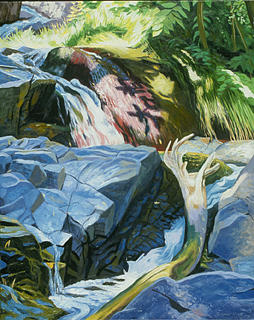 James Burpee Painting -  Meandering Falls by James Burpee