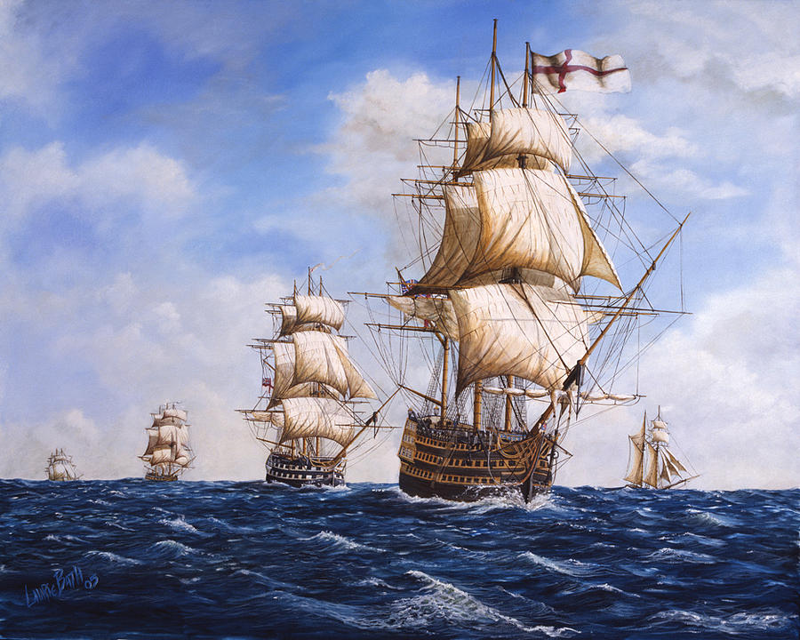 Mediterranean Squadron Painting by Laurie Bath