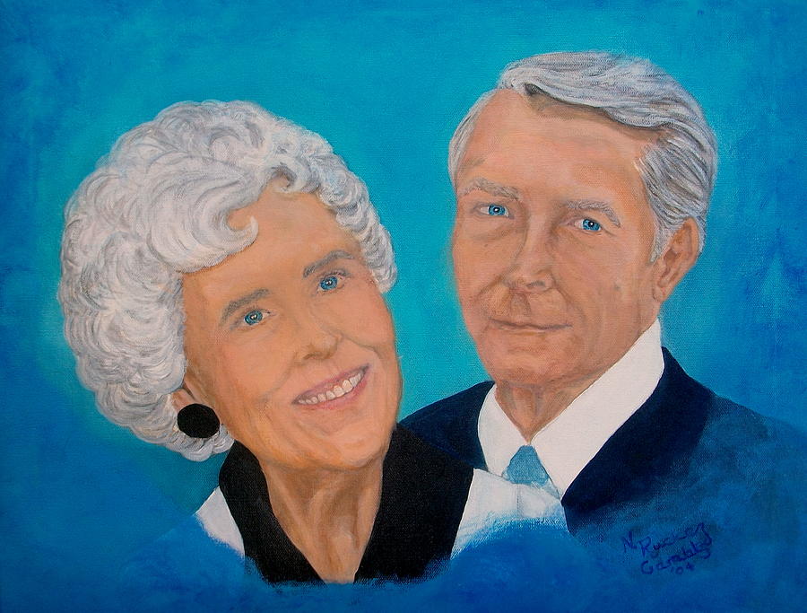 Mom And Dad Portrait Painting by Nancy Rucker - Fine Art America