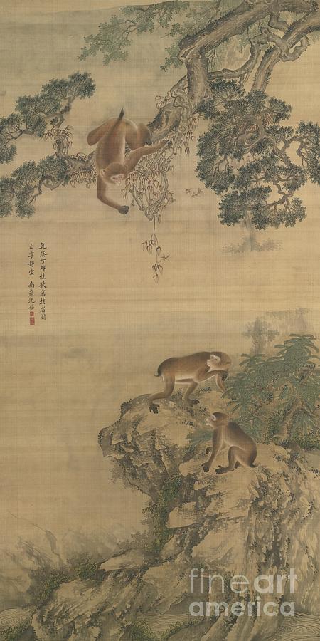  Monkeys Playing Painting by Celestial Images