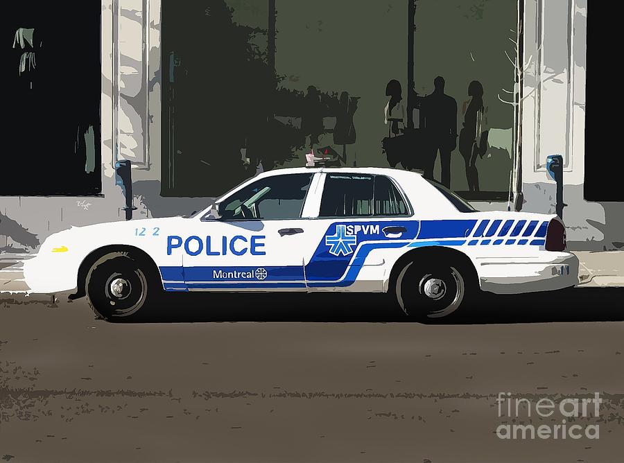  Montreal Police Car Poster Art Photograph by Reb Frost