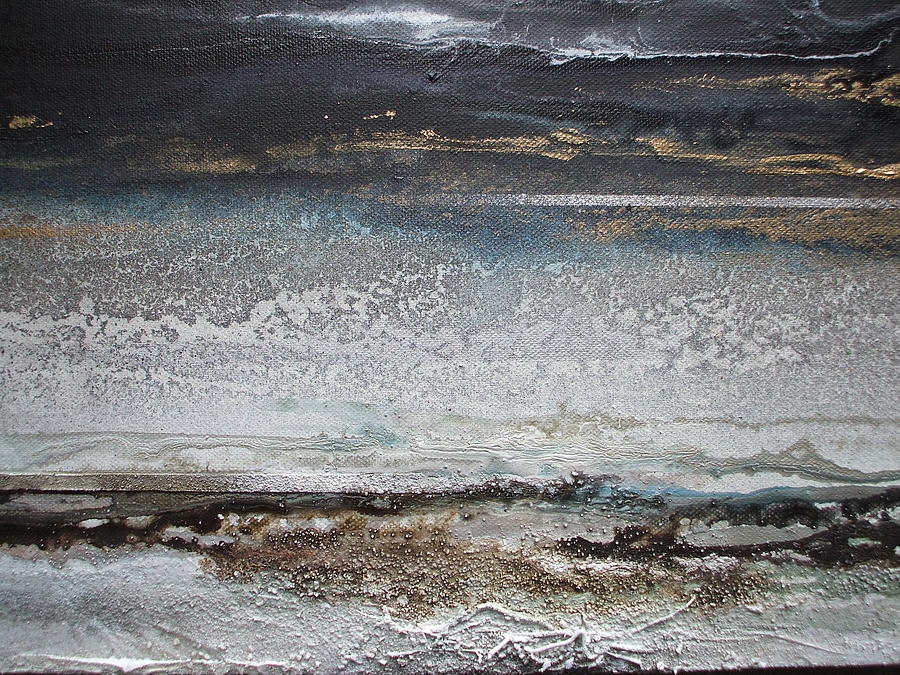Abstract Mixed Media -  Moonlight Driftwood and beach textures D1 by Mike   Bell