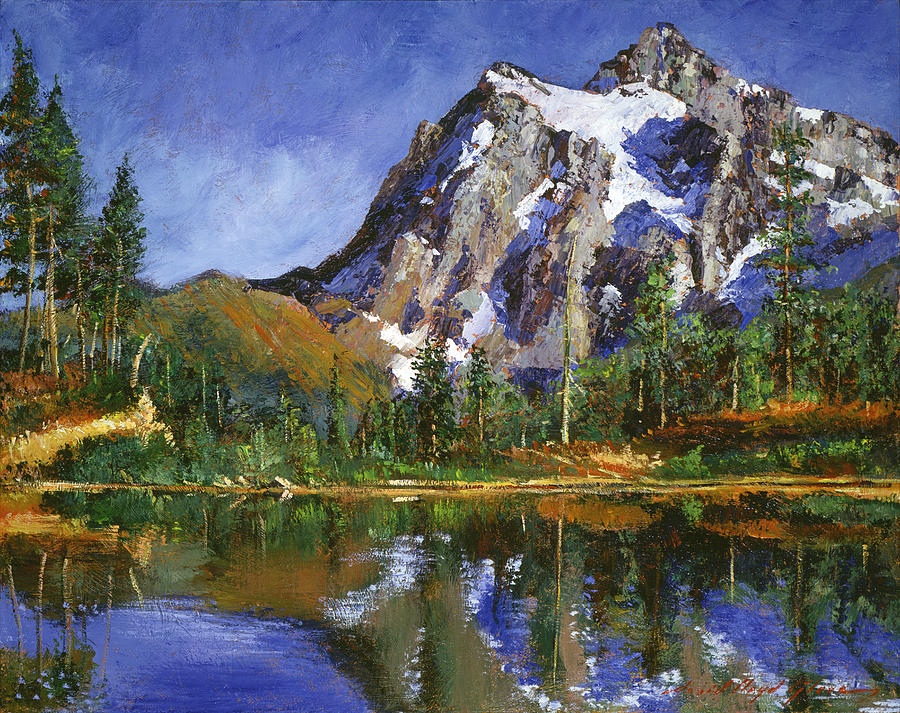 Mountain Painting -  Mountain Stillness by David Lloyd Glover