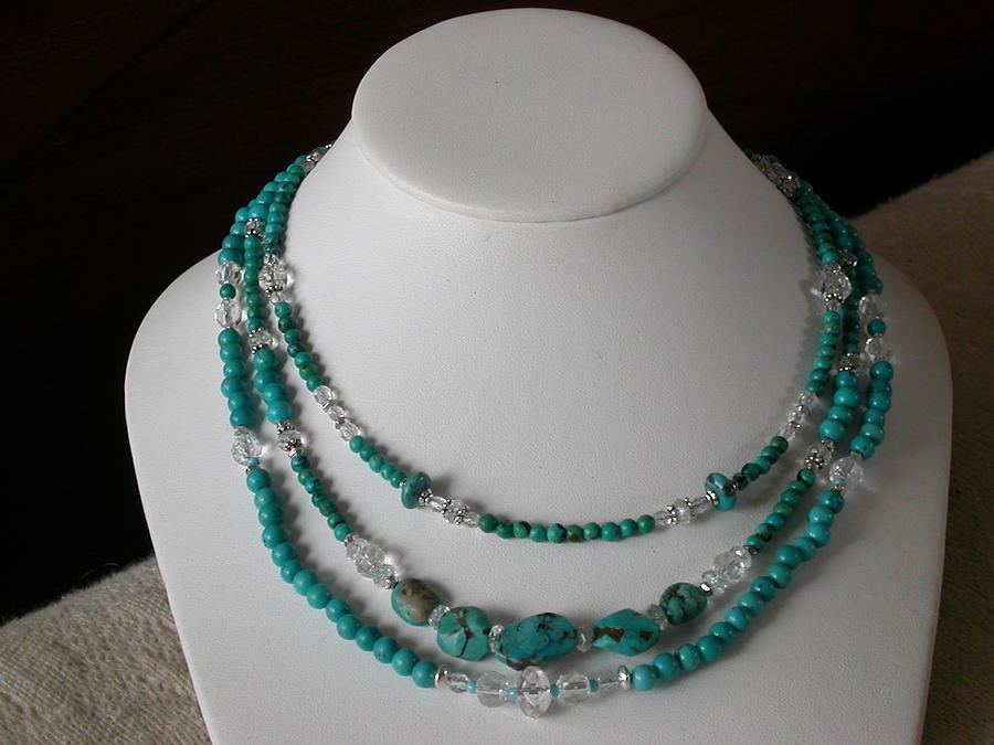 Necklace Jewelry - Multi Strand Turquoise by Pia Bacigalupi Necklace Jewelry - Multi Strand Turquoise by Pia Bacigalupi