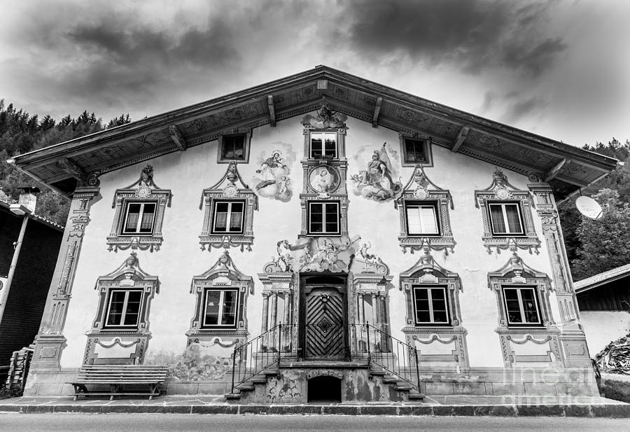 Architecture Photograph -  Mural Decorated Austrian Village Building by Gary Whitton