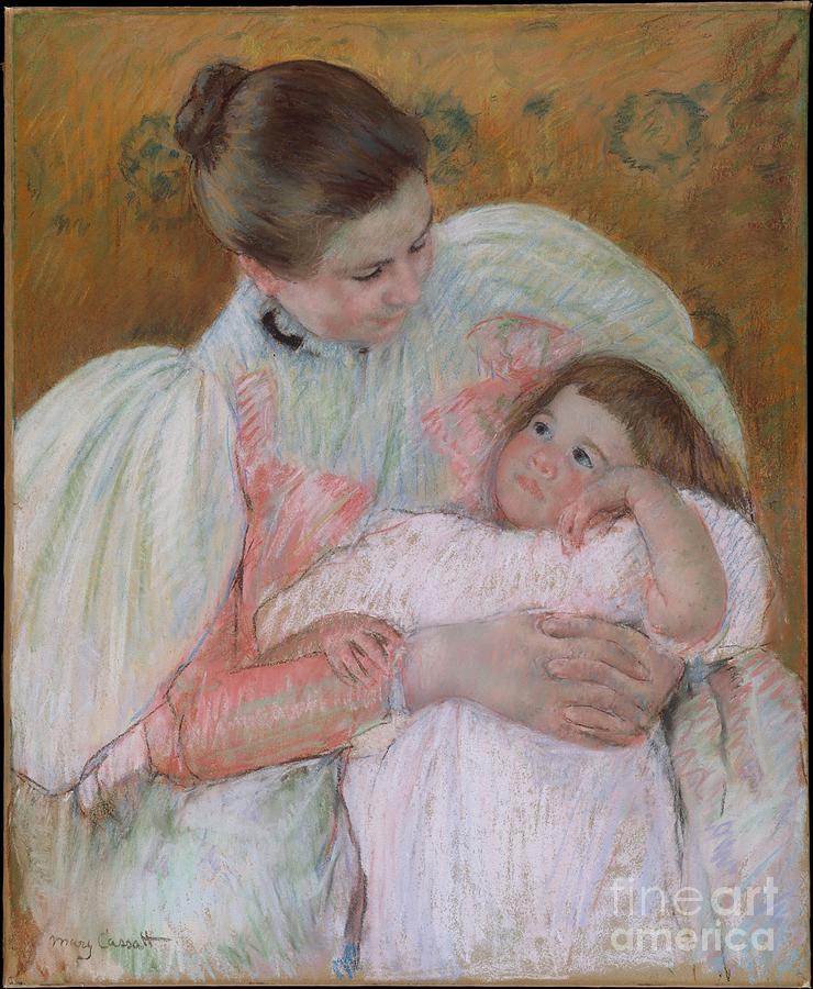 Mary Cassatt Painting -  Nurse and Child by Celestial Images
