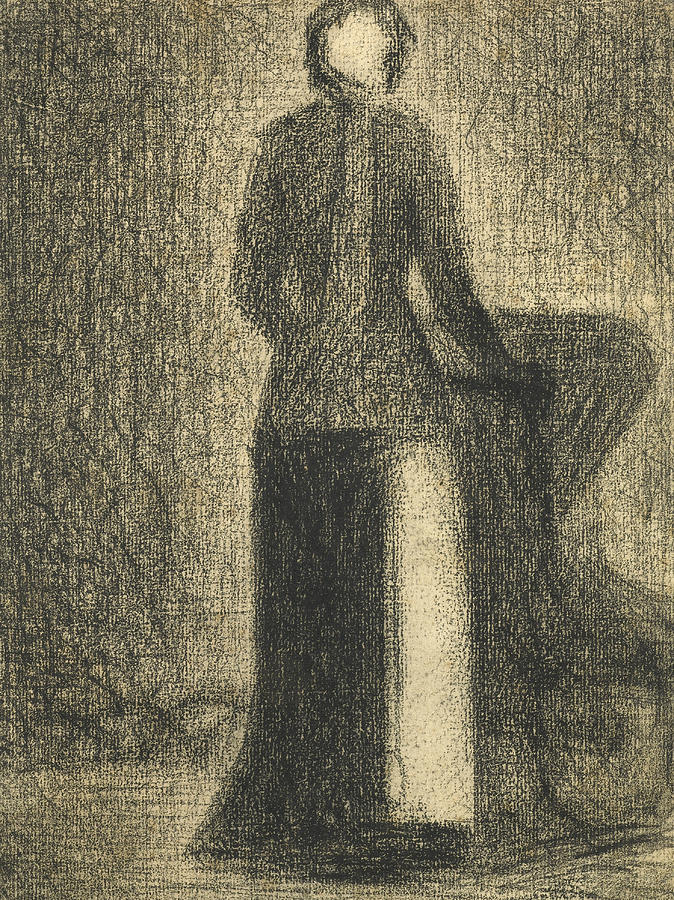  Nurse with a Childs Carriage  Drawing by Georges-Pierre Seurat