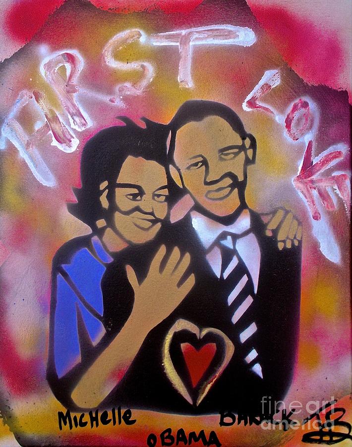 Barack Obama Painting -  Obama First Love... by Tony B Conscious