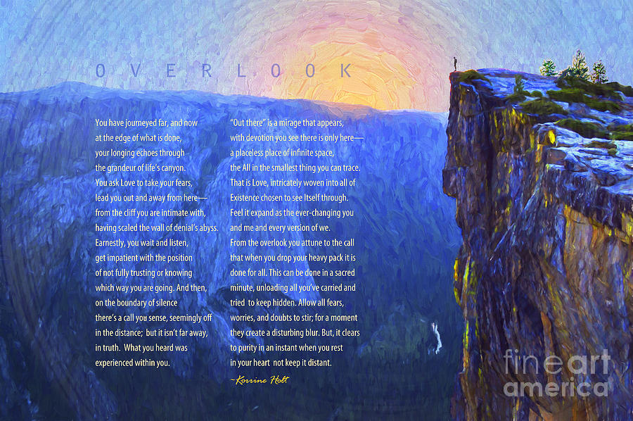 Sunset Digital Art -  Overlook Poem by Korrine Holt