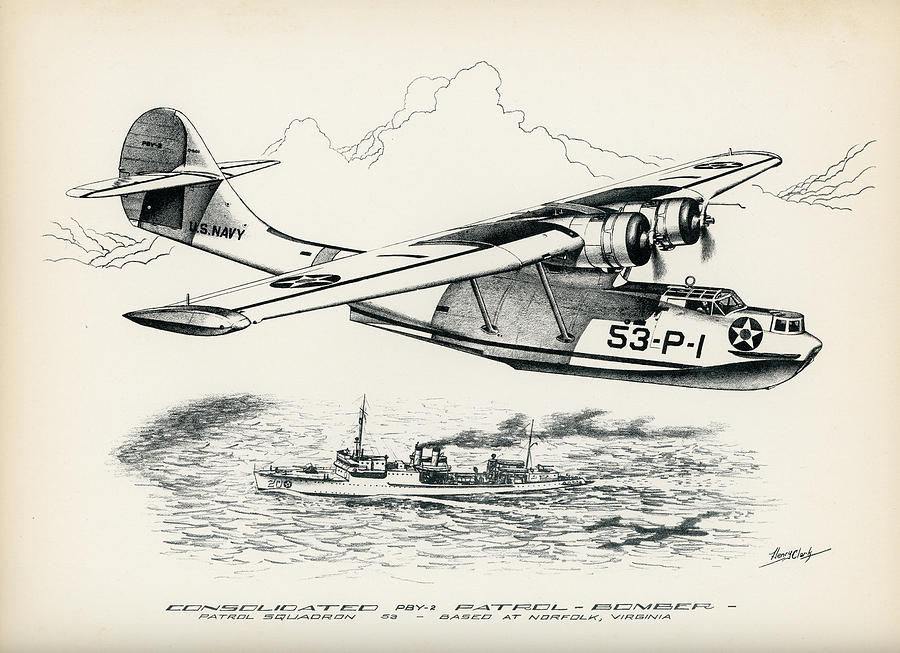 Consolidated Drawing -  PBY-1 Catalina by Hank Clark