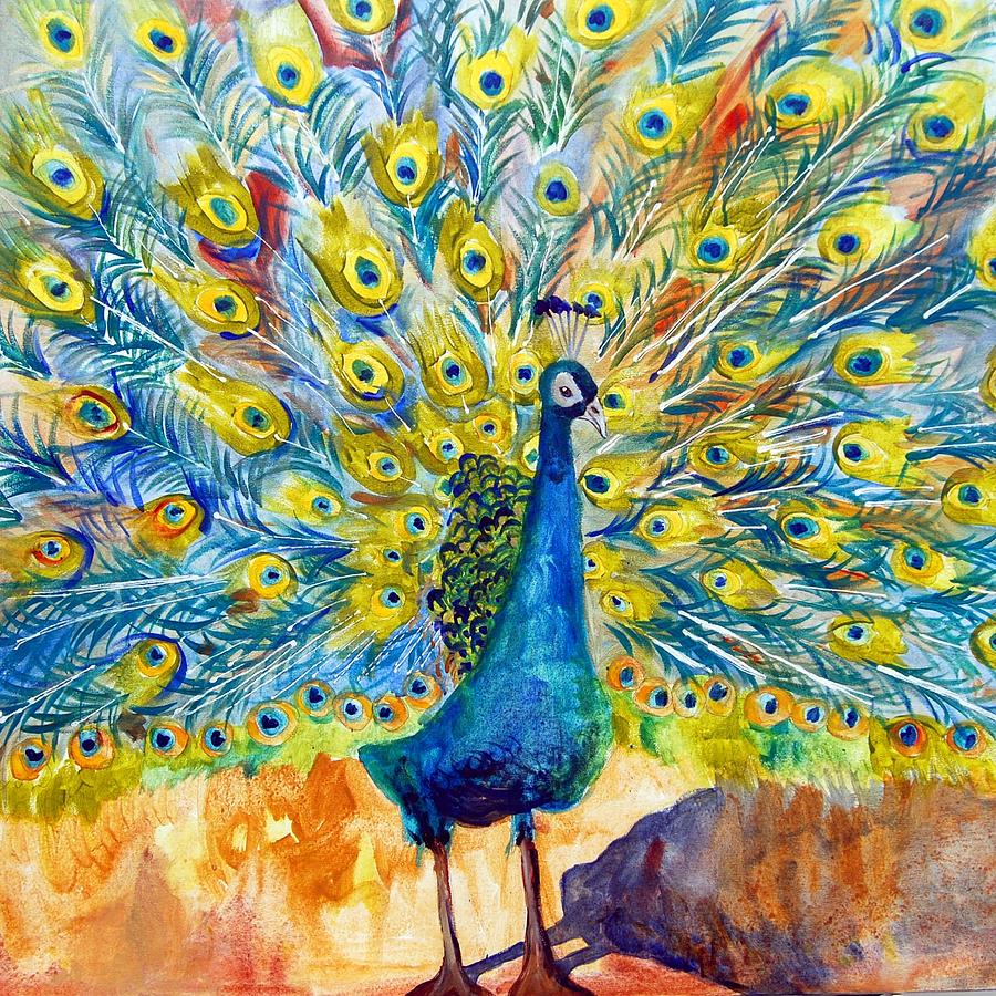 peacock prints patterns