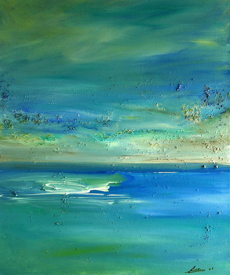  Pearls of Tranquility Seascape 1 Painting by Dolores Deal