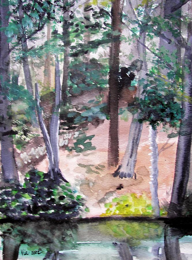  Plein Aire Durand Park Painting by Judy Via-Wolff