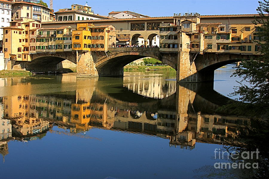  Ponte Vecchio Reflection Photograph by Nicola Fiscarelli