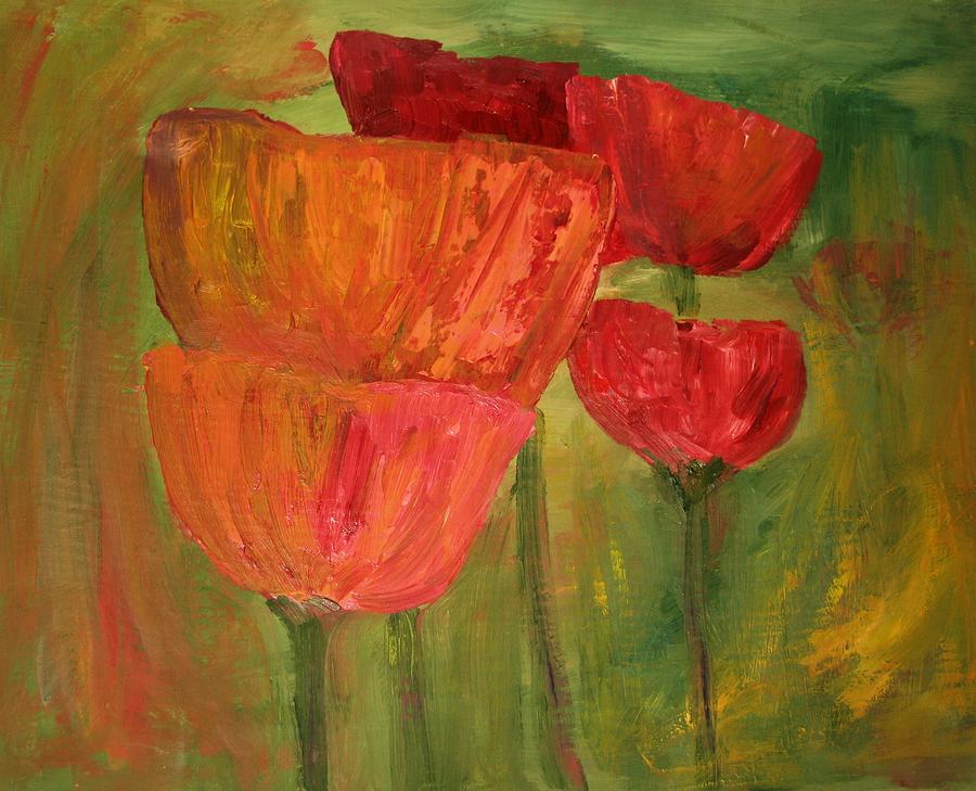  Poppies 2 Painting by Julie Lueders 
