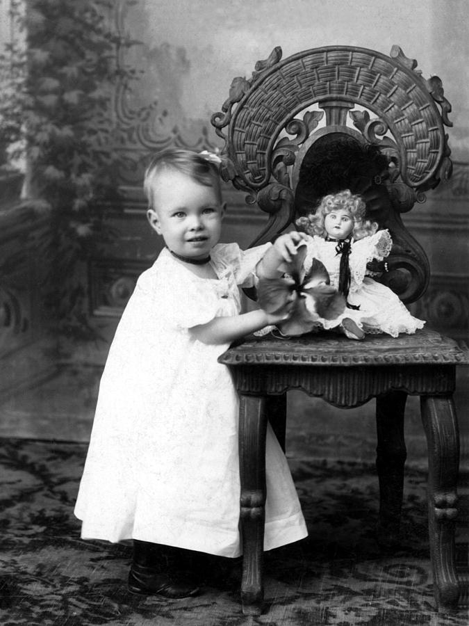 Portrait Headshot Girl Doll December 1903 Black Photograph By Mark Goebel Fine Art America 0228