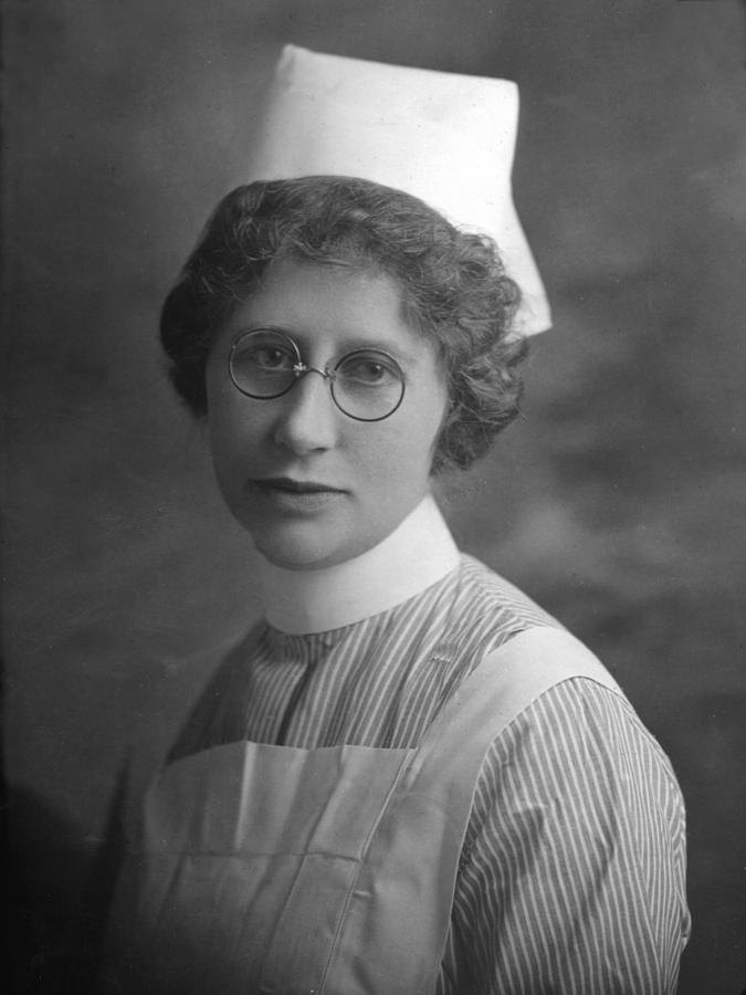 Portrait Headshot Nurse 1922 Black White 1920s Photograph By Mark