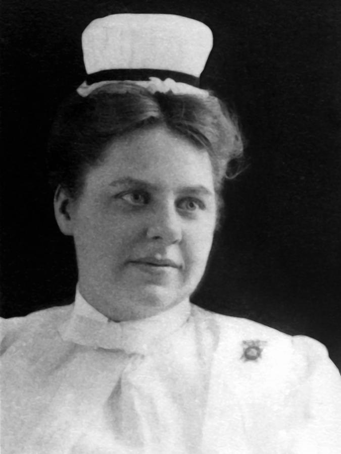 Portrait Headshot Nurse Circa 1920 Black White Photograph by Mark ...