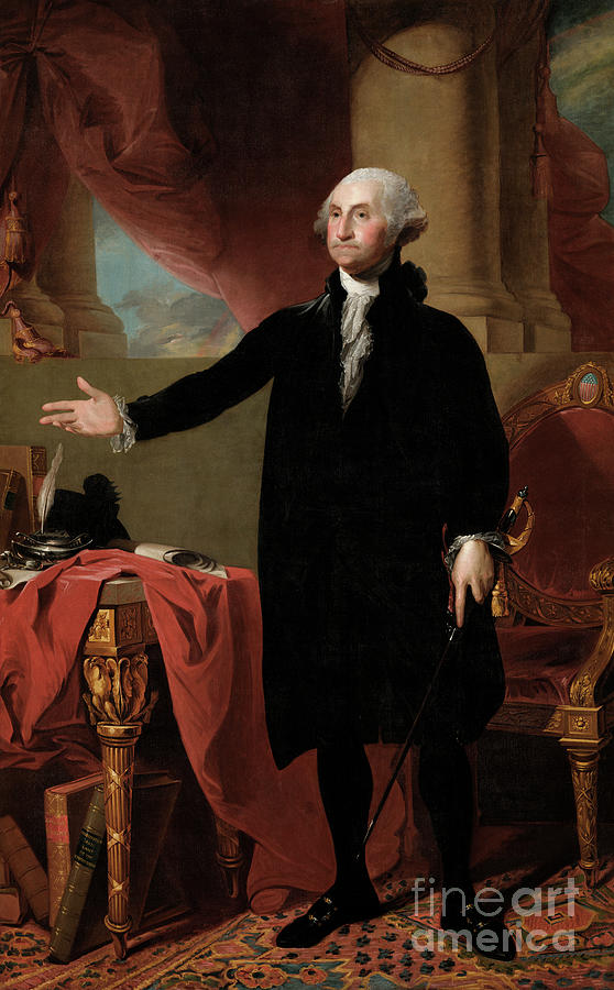George Washington Painting -  Portrait of George Washington by Gilbert Stuart