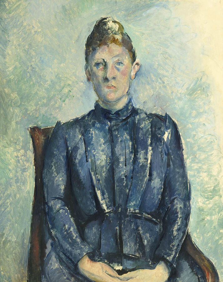 Portrait of Madame Cezanne, from circa 1890 Painting by Paul Cezanne