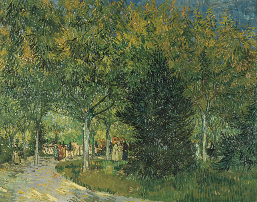 Vincent Van Gogh Painting -  Promenaders by Vincent van Gogh
