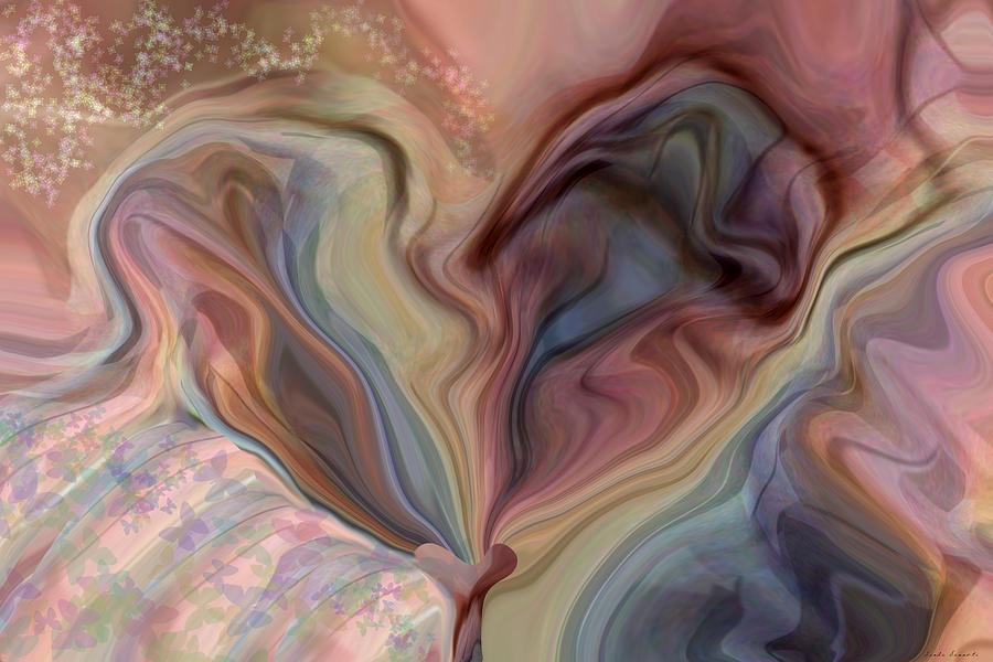 Psychedelic Heart Digital Art by Linda Sannuti
