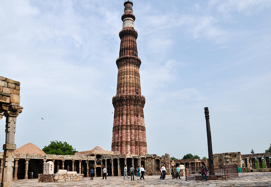 Ancient Photograph - Qutub Minar in Delhi by Freepassenger By Ozzy CG Ancient Photograph - Qutub Minar in Delhi by Freepassenger By Ozzy CG