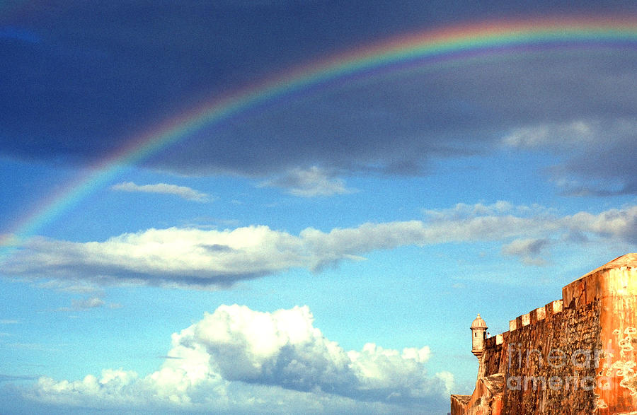  Rainbow over El Morro Fortress Photograph by Thomas R Fletcher