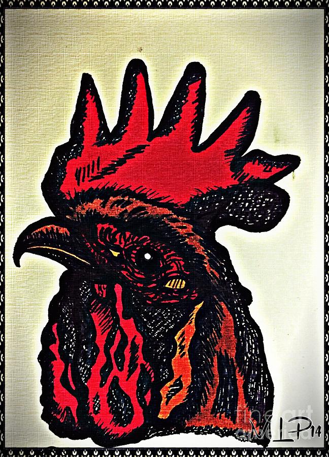  Rooster  Mixed Media by MaryLee Parker