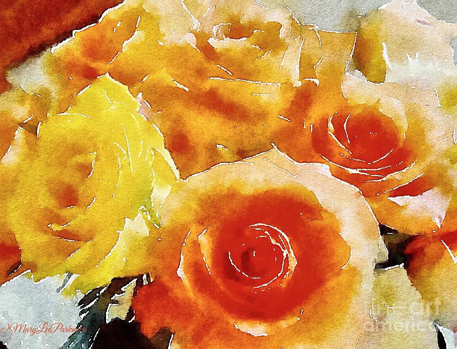  Roses Are Forever  Mixed Media by MaryLee Parker